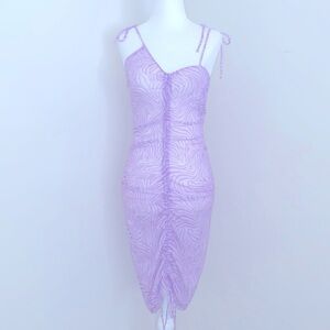 NWT Kendall & Kylie lilac tiger print mesh dress